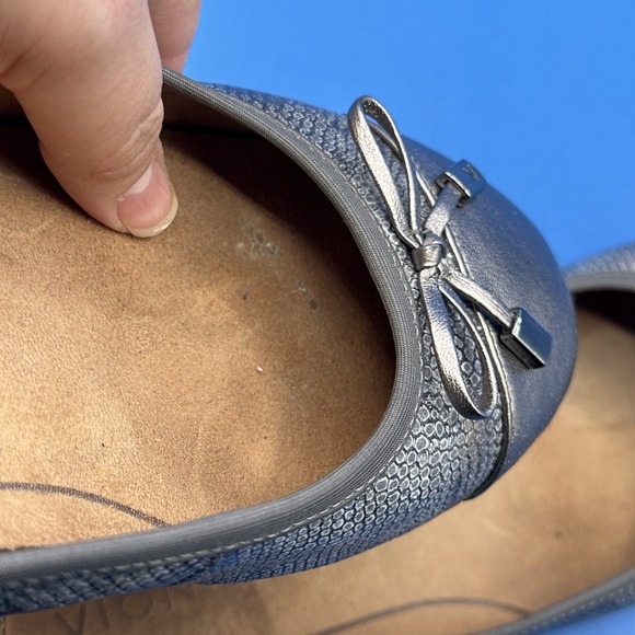 Vionic Minna Gray Orthopedic Ballet Flat Shoes Comfort Supportive - Size 8 - Picture 5 of 9